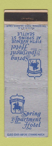 Matchbook Cover - Spring Apartment Hotel Seattle WA WORN