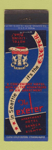 Matchbook Cover - Exeter Hotel Seattle WA WEAR