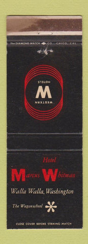 Matchbook Cover - Hotel Marcus Whitman Walla Walla WA WEAR