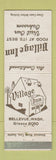Matchbook Cover - Village Inn Bellevue WA WEAR