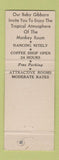 Matchbook Cover - Hotel Sillman Spokane WA Monkey Room