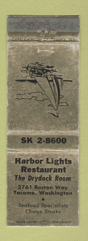 Matchbook Cover - Harbor Lights Restaurant Tacoma WA WEAR