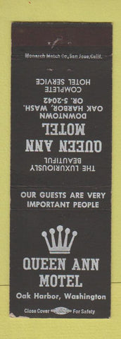 Matchbook Cover - Queen Ann Motel Oak Harbor WA