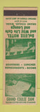 Matchbook Cover - DeLuxe Hotel Grand Coulee WA Dam