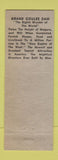 Matchbook Cover - DeLuxe Hotel Grand Coulee WA Dam