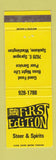 Matchbook Cover - Chapter Eleven's First Edition Spokane WA