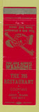 Matchbook Cover - The 365 Restaurant Addy WA