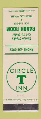 Matchbook Cover - Circle T Inn Ranch Room Ritzville WA
