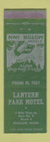 Matchbook Cover - Lantern Park Motel Spokane WA
