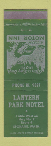 Matchbook Cover - Lantern Park Motel Spokane WA