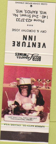 Matchbook Cover - Venture Inn Wisconsin Rapids WI