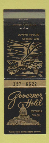 Matchbook Cover - Governor Hotel Olympia WA WEAR