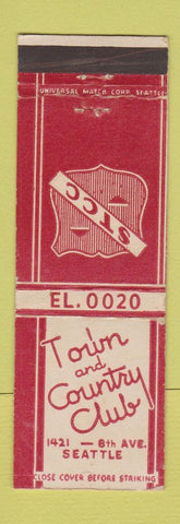 Matchbook Cover - Town and Country Club Seattle WA