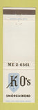 Matchbook Cover - King Oscar's Smorgasbord Seattle WA