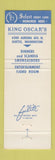 Matchbook Cover - King Oscar's Smorgasbord Seattle WA