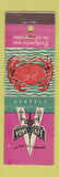 Matchbook Cover - Von's Cafe Seattle WA Crab