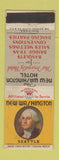 Matchbook Cover - New Washington Hotel Seattle WA George