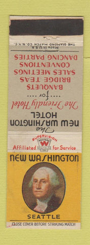 Matchbook Cover - New Washington Hotel Seattle WA George