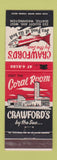 Matchbook Cover - Crawford's Restaurant Seattle WA