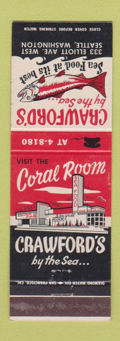 Matchbook Cover - Crawford's Restaurant Seattle WA