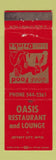 Matchbook Cover - Oasis Restaurant Lounge Jeffrey City WY WEAR