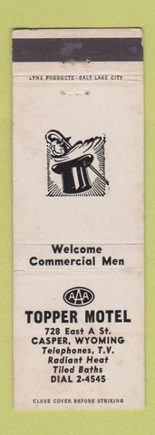Matchbook Cover - Topper Hotel Casper WY
