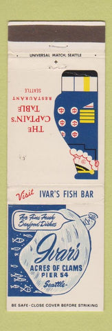 Matchbook Cover - Ivar's Seattle WA Captain's Table