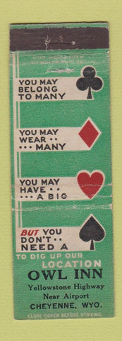 Matchbook Cover - Owl Inn Cheyenne WY WEAR