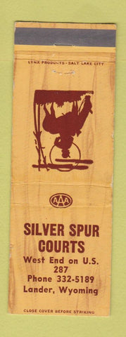Matchbook Cover - Silver Spur Courts Motel Lander WY WEAR