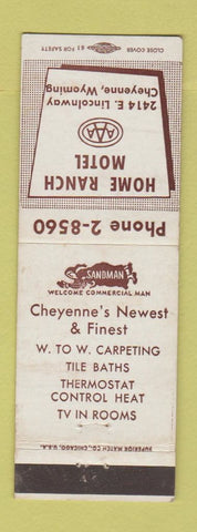 Matchbook Cover - Rome Ranch Motel Cheyenne WY
