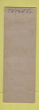 Matchbook Cover - Roy's Blue Bird Cafe Jackson WY
