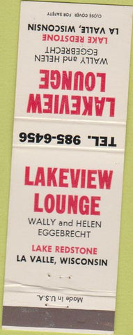 Matchbook Cover - Lakeview Lounge LaValle WI