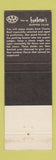 Matchbook Cover - Benham's Supper Club Casper WY