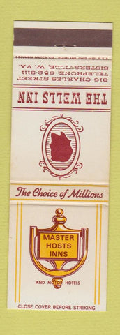 Matchbook Cover - The Wells Inn Sistersville WV