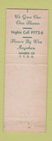 Matchbook Cover - Hotel Alvon White Sulphur Springs WV WEAR