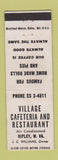 Matchbook Cover - Village Cafeteria Restaurant Ripley WV WEAR