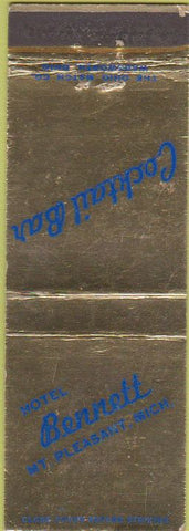 Matchbook Cover - Hotel Bennett Mount Pleasant MI