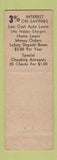Matchbook Cover - Wellsburg National Bank Wellsburg WV
