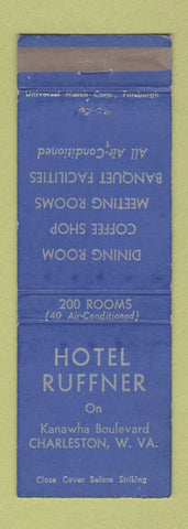 Matchbook Cover - Hotel Ruffner Charleston WV WEAR