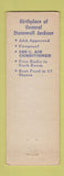 Matchbook Cover - Stonewall Jackson Hotel Clarksburg WV