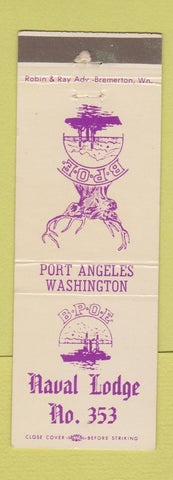 Matchbook Cover - Elks Lodge Port Angeles WA #1