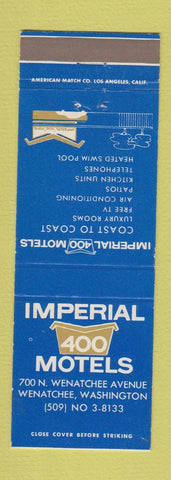 Matchbook Cover - Imperial 400 Motels Wenatchee WA