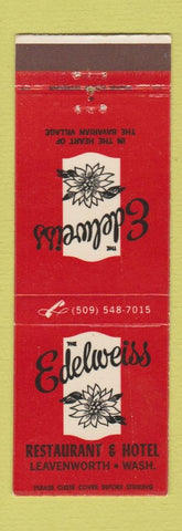 Matchbook Cover - Edelweiss Restaurant Hotel Leavenworth WA
