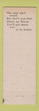 Matchbook Cover - Belcher Photography Olympia WA