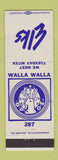 Matchbook Cover - Elks Lodge Walla Walla WA