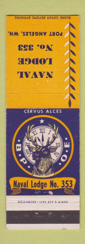 Matchbook Cover - Elks Lodge Port Angeles WA