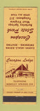 Matchbook Cover - Cacapon Lodge State Park Berkeley Springs WV