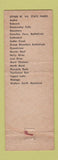 Matchbook Cover - Cacapon Lodge State Park Berkeley Springs WV