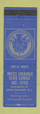 Matchbook Cover - Elks Lodge West Orange NJ