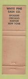 Matchbook Cover - Pine Craft Sash Trim Spokane WA